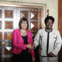  22 February 2019 National Assembly Speaker Maja Gojkovic and Ugandan Parliament Speaker Rebecca Kadaga 